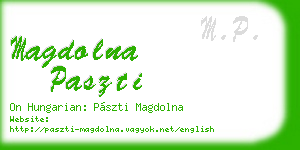 magdolna paszti business card